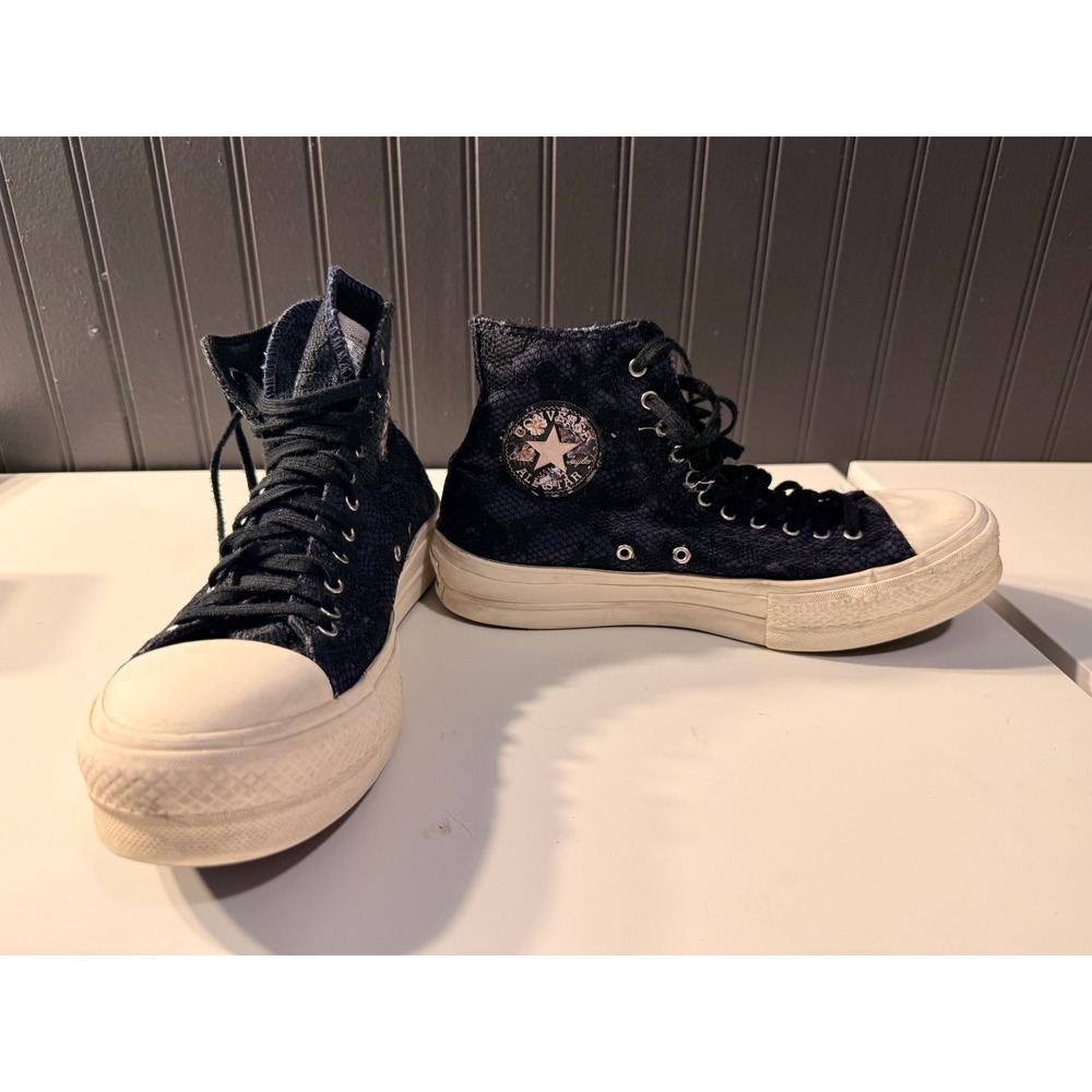 Converse all star high tops glitter orange/pink